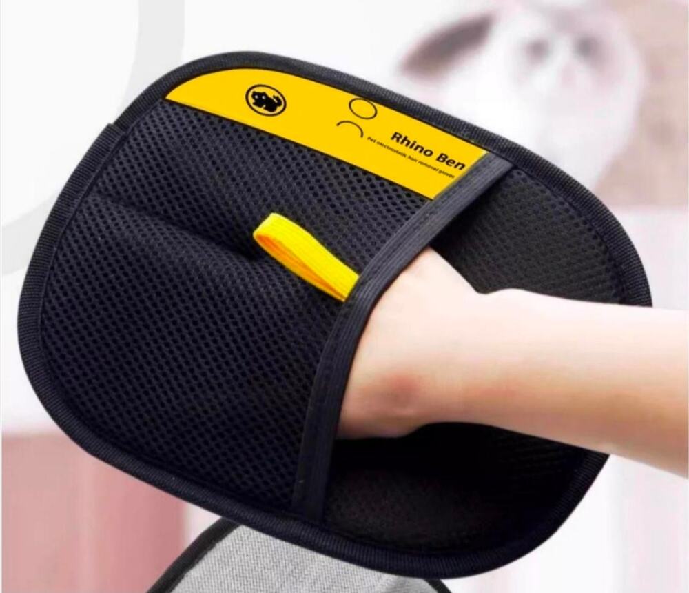 Pet Hair Remover Glove with Mesh Back and Rubber Palm